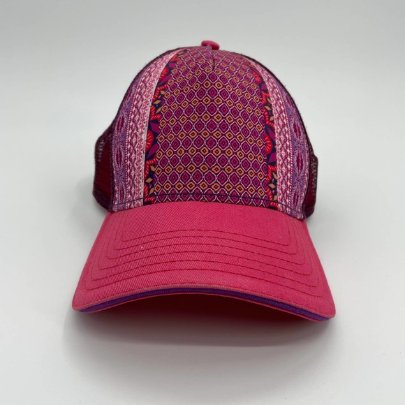 Prana Accessories - PRANA Trucker Hat Hot Pink La Viva Snapback Women's OS